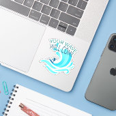 IHRE WAVE wird Surfing Surfer Slogan Sprichwort Aufkleber (Laptop mit iPhone)