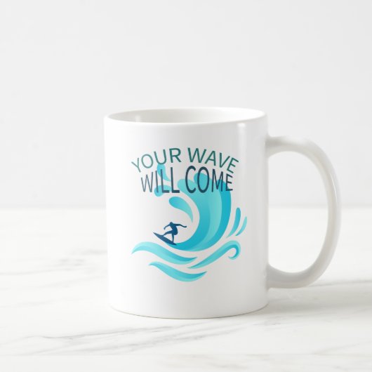 IHRE WAVE wird Surfing Surfer Slogan Sprichwort Kaffeetasse (Rechts)