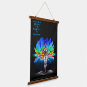 Ihre Weisheit Befreiung Holz Topped Wall Tapestry Wandteppich Mit Holzrahmen (Gewinkelt)