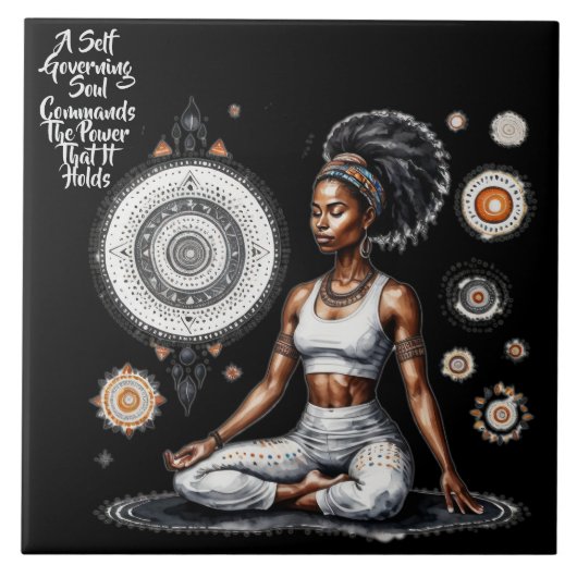 Ihre Weisheit selbst regiert Keramik Tile Fliese (Vorderseite)