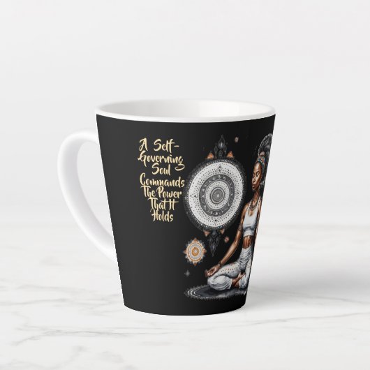 Ihre Weisheit selbst regiert Latte-Tasse Milchtasse (Linke Ecke)