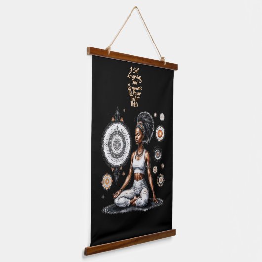 Ihre Weisheit selbst regiert mit Holz überzogene W Wandteppich Mit Holzrahmen (Gewinkelt)