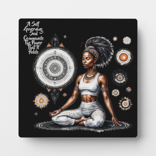 Ihre Weisheit selbst regiert Tabletop Plaque mit E Fotoplatte (Vorderseite)