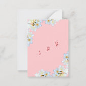 Ihre weiße Lilien rosa Einladung zur Hochzeit (Rückseite)