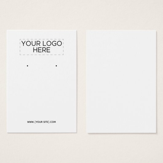 Ihre weiße Ohrensichtkarte für Ihr Logo (Vorne & Hinten)