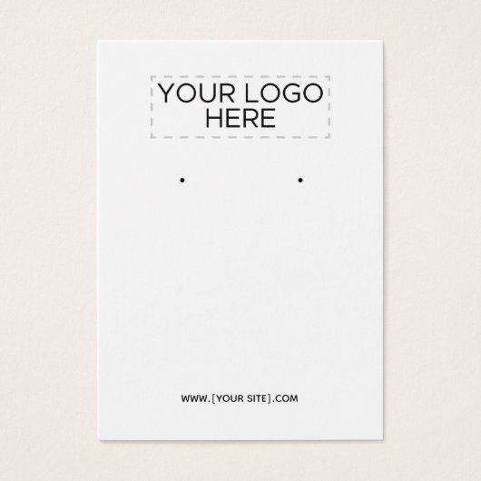 Ihre weiße Ohrensichtkarte für Ihr Logo (Vorderseite)