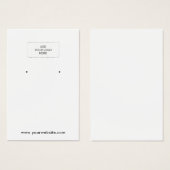 Ihre weiße Ohrensichtkarte für Ihr Logo (Vorne & Hinten)