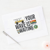 Ihre Welle ist Gewartet Rechteckiger Aufkleber
