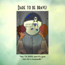 Ihre Wende zum Mondlauf Fensteraufkleber