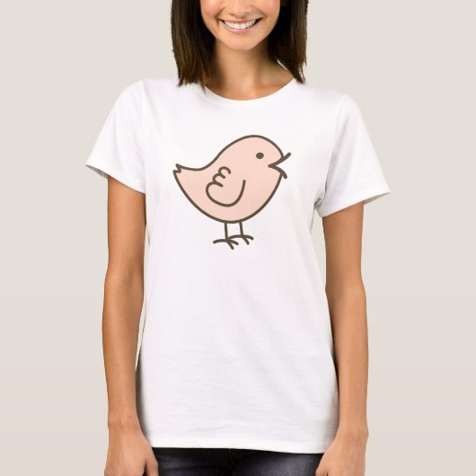 Ihre wenig rosa Liebe-Vogel-vektorkunst T-Shirt (Vorderseite)