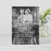 Ihre Wiedersehen für Vintage Fotos Einladung (Stehend Vorderseite)