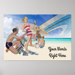 Ihre Worte auf diesem Planeten Beach Poster