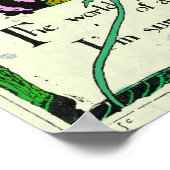 Ihre Worte auf einer wunderschönen Illustration au Poster (Ecke)