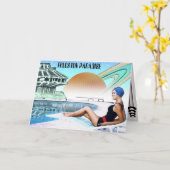 Ihre Worte auf Science Fiction Gruß Karte (Gelbe Blume)