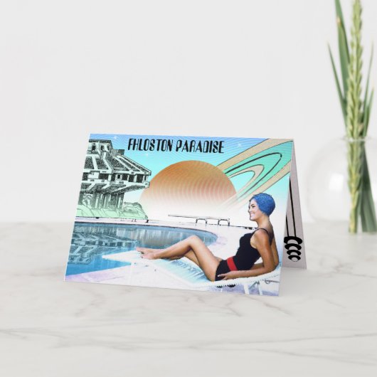 Ihre Worte auf Science Fiction Gruß Karte (Vorderseite)