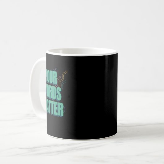 Ihre Worte Aufkleber1 Kaffeetasse (Vorderseite Links)