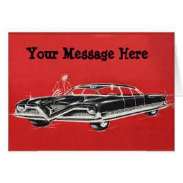 Ihre Worte mit futuristischen schwarzen Sedan