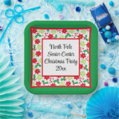 Ihre Worte personalisieren Weihnachts-Party Rot & Pappteller (Party)