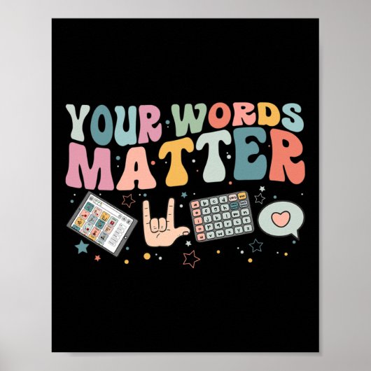 Ihre Worte Problem Speech Therapie Sprache Patholo Poster (Vorne)