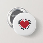 Ihre Worte zählen Sprache Pathologie Pathologe SLP Button (Vorne & Hinten)