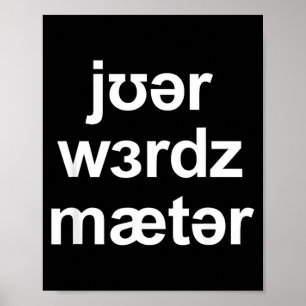 Ihre Wörter Sprachtherapie Sprache IPA Phonetik Poster
