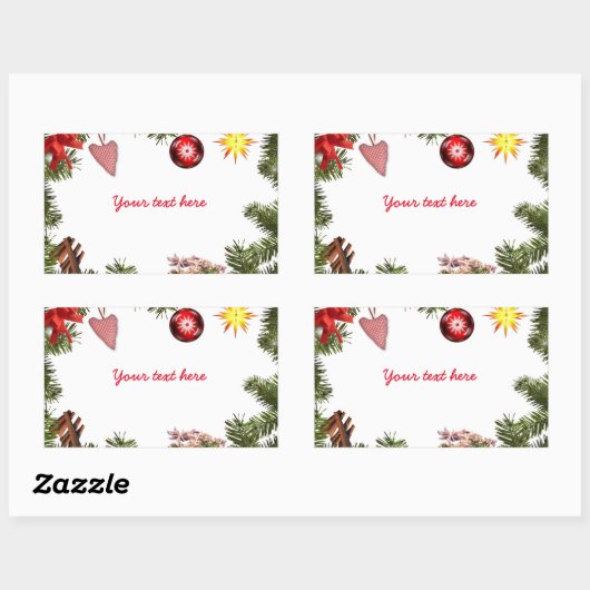 Ihre Wünsche Rechteckiger Aufkleber (Blatt)