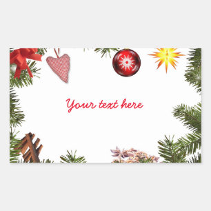 Ihre Wünsche Rechteckiger Aufkleber