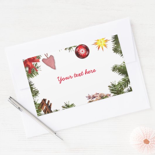 Ihre Wünsche Rechteckiger Aufkleber (Umschlag)