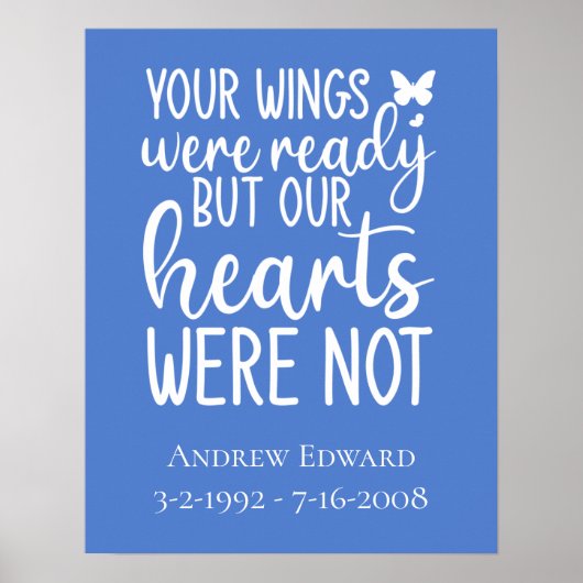 Ihre Wünsche waren bereit, aber unsere Herzen ware Poster (Vorne)