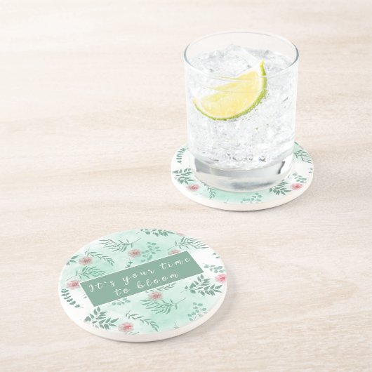 Ihre Zeit zu blühen, anpassbare ästhetische Blüte Getränkeuntersetzer (Seite)