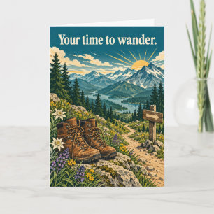 Ihre Zeit zum Wandern Wanderstiefel Ruhestand Karte