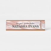 "Ihre Ziele" Personalisierte Namensplatte für Insp Schreibtischnamensplakette (Vorderseite )