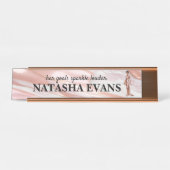 "Ihre Ziele" Personalisierte Namensplatte für Insp Schreibtischnamensplakette (Vorderseite )