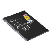 Ihre Zukunft gezeichnet - Niedliches Motivierend B Notizblock (Rechte Seite)