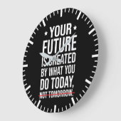 Ihre Zukunft ist heute geschaffen - Erfolg des Gym Große Wanduhr (Winkel)