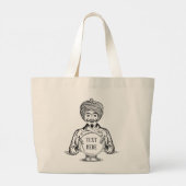 Ihre Zukunft "Text anpassen" Jumbo Stoffbeutel (Rückseite)