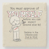 Ihre Zustimmung Steinuntersetzer (Vorderseite)