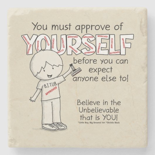 Ihre Zustimmung Steinuntersetzer (Vorderseite)