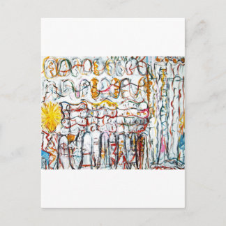 Ihre zweite Sonne (abstrakter Graffiti-Expressioni Postkarte