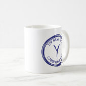 Ihren Anfangsnamen oder Ihre Texthandlung X Y Z hi Kaffeetasse (VorderseiteRechts)