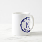 Ihren Anfangsnamen oder Text Hand zeichnen I J K L Kaffeetasse (VorderseiteRechts)