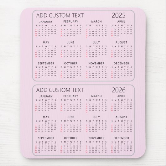 Ihren eigenen benutzerdefinierten Text 2025-2026 K Mousepad (Vorne)