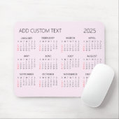 Ihren eigenen benutzerdefinierten Text 2025 Calend Mousepad (Mit Mouse)
