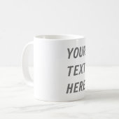 Ihren eigenen Text hinzufügen Kaffeetasse (Vorderseite Links)