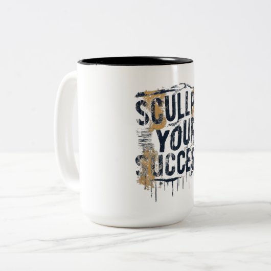 Ihren Erfolg gestalten Zweifarbige Tasse (Vorderseite Links)