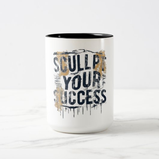 Ihren Erfolg gestalten Zweifarbige Tasse (Mittel)