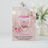 Ihren Hochzeitstag zu einem unvergesslichen Ereign Einladung (Stehend Vorderseite)