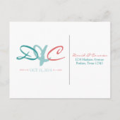 Ihren Kalender Save the Date Postkarte markieren (Rückseite)