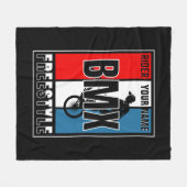 Ihren Namen BMX Freestyle Rider Hoodie Drawstri hi Fleecedecke (Vorderseite (Horizontal))