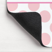 IHREN NAMEN HINZUFÜGEN - Pink Polka dot Mousepad (Ecke)